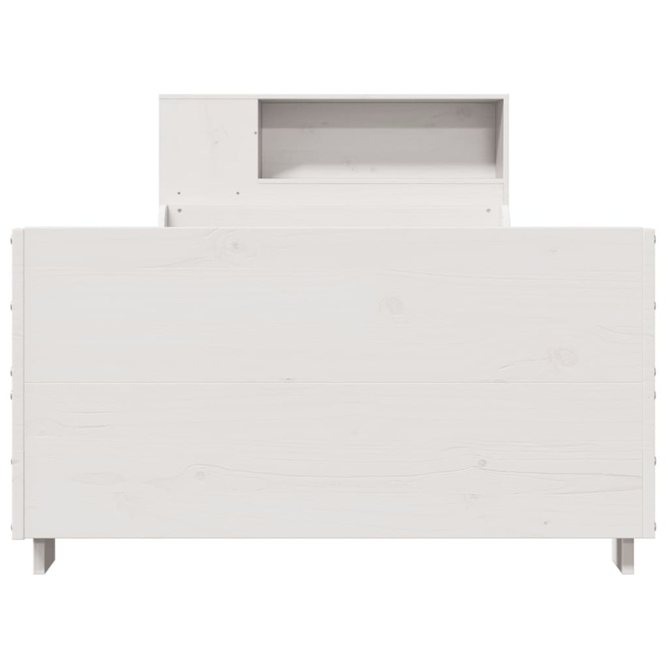 Estructura de cama sin colchón madera maciza blanca 90x190