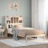 Cama con estantería sin colchón madera maciza de pino 75x190