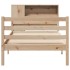Cama con estantería sin colchón madera maciza de pino 90x200