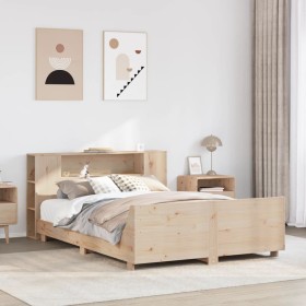 Estructura de cama sin colchón madera de pino maciza 120x200