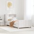 Estructura de cama sin colchón madera maciza blanca 90x190
