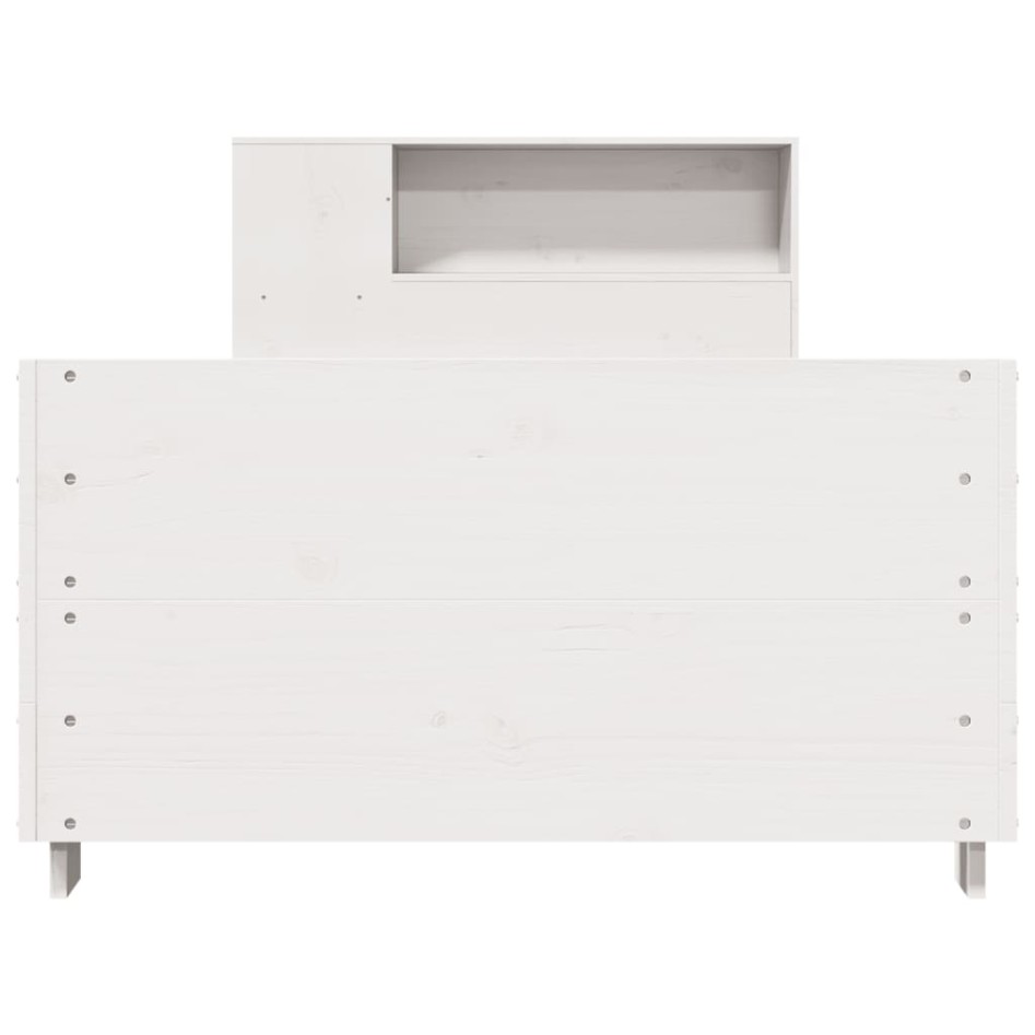 Estructura de cama sin colchón madera maciza blanca 90x190