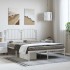 Estructura cama sin colchón con cabecero metal blanco