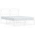 Estructura cama sin colchón con cabecero metal blanco