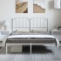 Estructura cama sin colchón con cabecero metal blanco