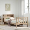 Cama con estantería sin colchón madera maciza de pino 90x200 cm