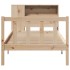 Cama con estantería sin colchón madera maciza de pino 90x200
