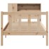 Cama con estantería sin colchón madera maciza de pino