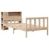 Cama con estantería sin colchón madera maciza de pino 90x190