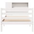 Cama con estantería sin colchón madera maciza blanca 100x200