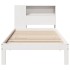 Cama con estantería sin colchón madera maciza blanco 90x200
