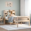 Cama con estantería sin colchón madera maciza de pino 90x200 cm