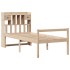 Cama con estantería sin colchón madera maciza de pino 90x200