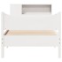 Estructura de cama sin colchón madera maciza blanca 90x190