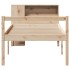 Cama con estantería sin colchón madera maciza de pino 90x200