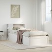 Estructura de cama sin colchón madera maciza blanca 90x190 cm