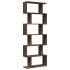 Librería divisora 6 niveles madera marrón roble 70x24x193