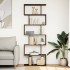 Librería divisora 6 niveles madera marrón roble 70x24x193
