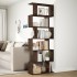Librería divisora 6 niveles madera marrón roble 70x24x193