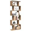 Librería divisora 6 niveles madera roble artisan 70x24x193 cm