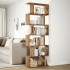 Librería divisora 6 niveles madera roble artisan 70x24x193