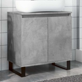 Armario de baño madera de ingeniería gris hormigón 58x33x60