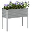 Jardinera de acero gris 100x41x90 cm