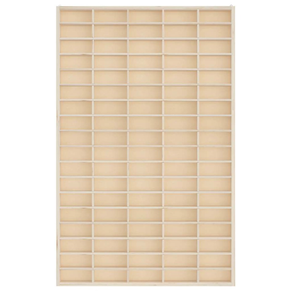 Vitrina de madera para coleccionistas con 90