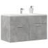 Mueble de lavabo madera ingeniería gris hormigón 90x38,5x46