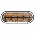 Perchero de pared con 5 ganchos madera maciza