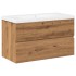 Mueble con lavabo integrado roble