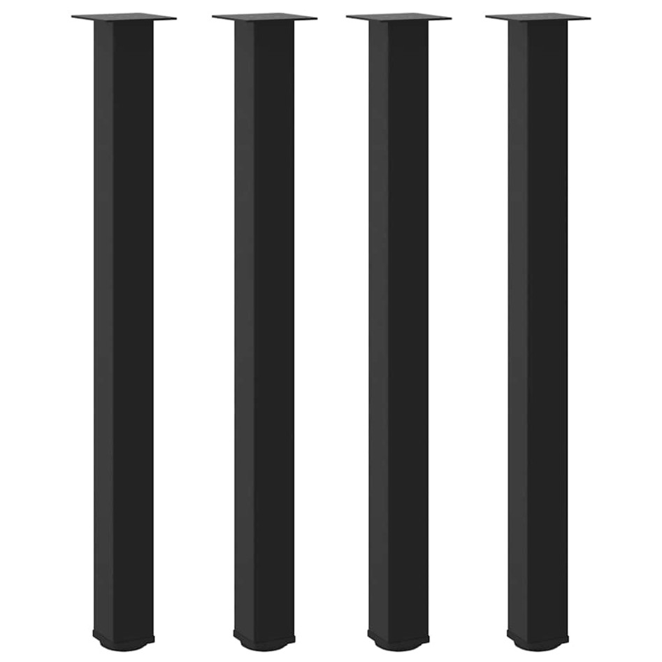 Patas para mesa de centro 4 uds acero negro 110-112