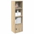Estantería de madera de ingeniería roble sonoma 31x24x102