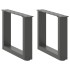Patas de mesa centro forma U 2uds acero antracita 40x(30-31)
