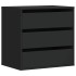 Cajonera de esquina madera de ingeniería negra 60x41x58
