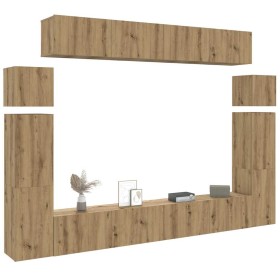 Mueble para TV de pared madera contrachapada artesanal 8