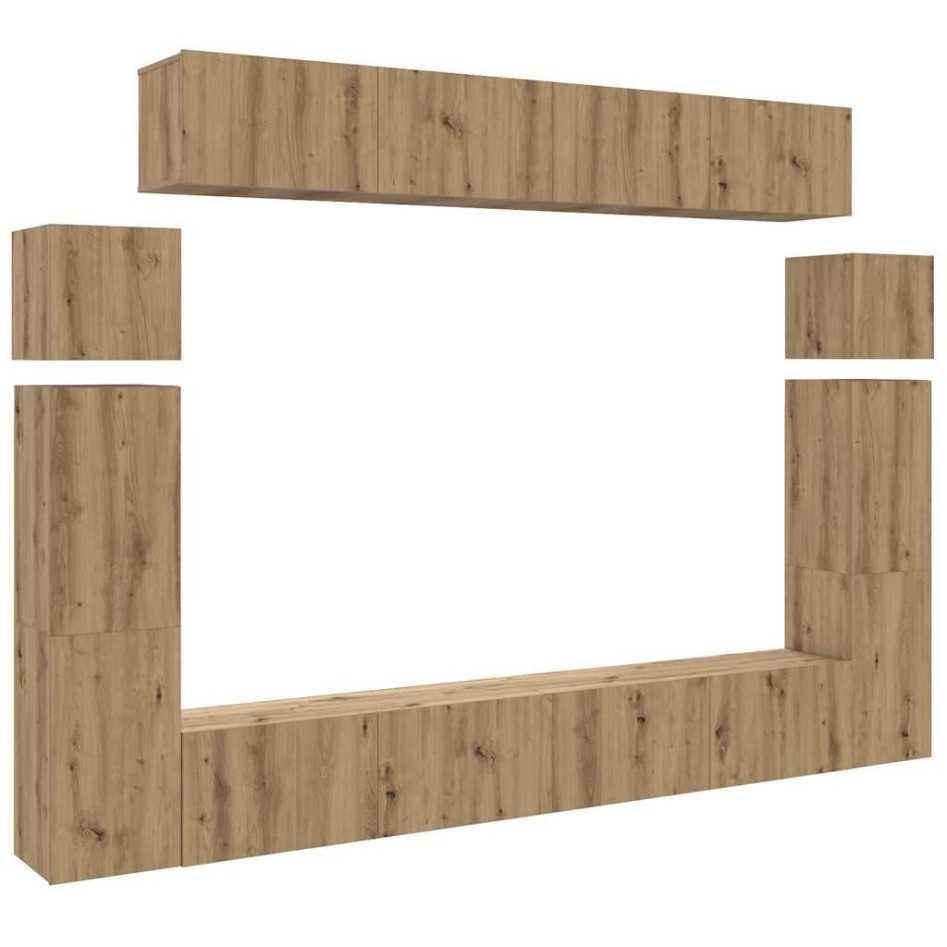 Mueble para TV de pared madera contrachapada artesanal 8