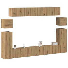 Mueble para TV de pared madera contrachapada artesanal 8