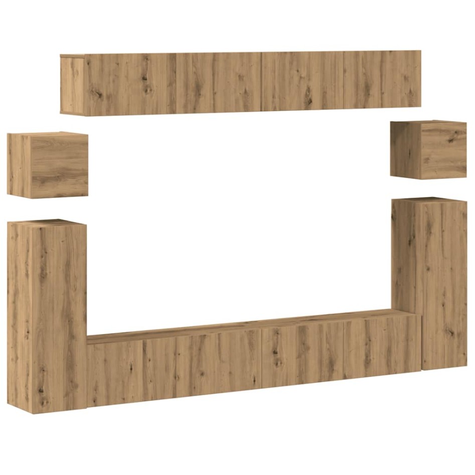 Mueble para TV de pared madera contrachapada artesanal 8