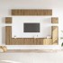 Mueble para TV de pared madera contrachapada artesanal 8