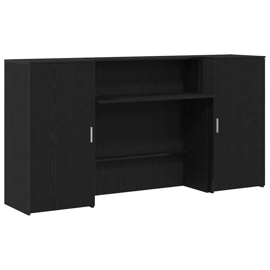 Mostrador de recepción roble negro 200x50x103,5