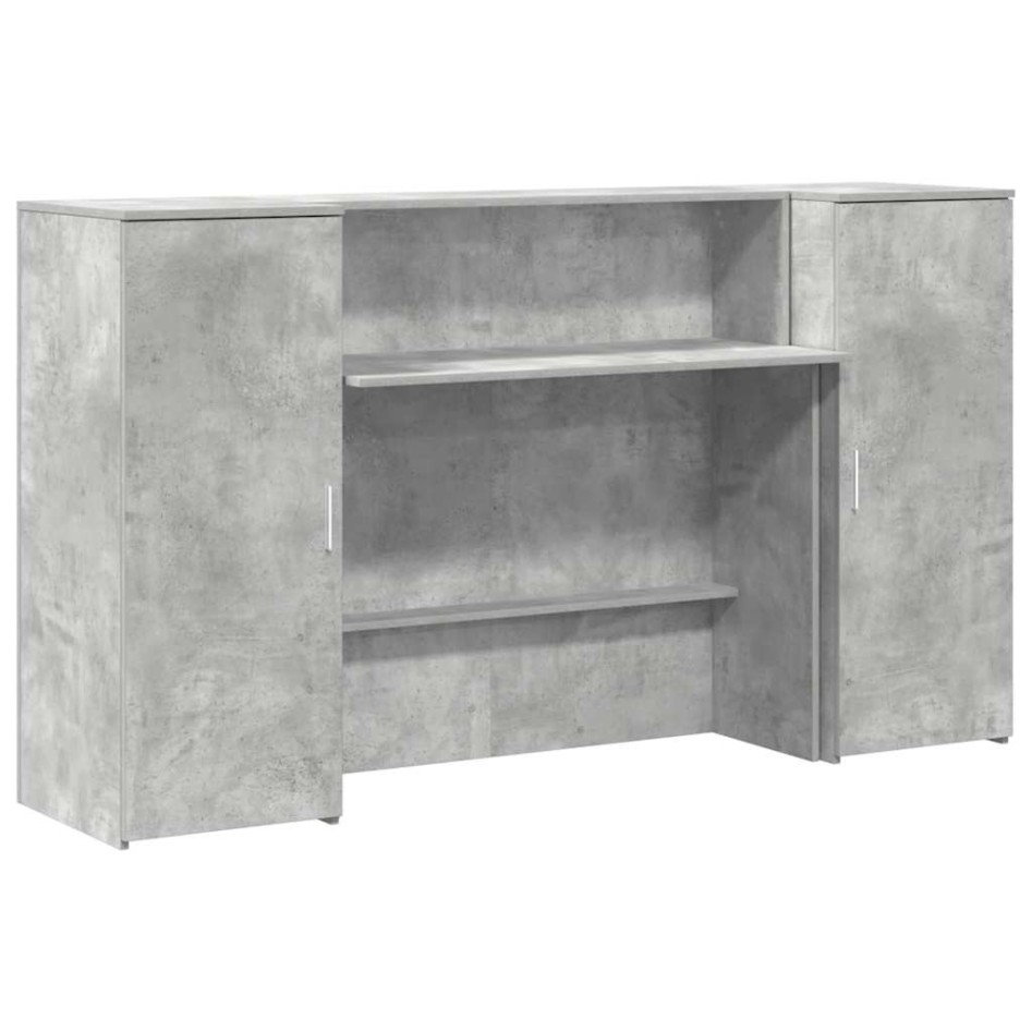 Mostrador de recepción gris hormigón 180x50x103,5