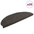 Alfombrilla autoadhesiva escalera 20 uds antracita 65x21x4