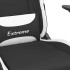 Silla gaming con reposapiés tela negro y