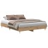 Estructura de cama sin colchón roble artesanal 140x200