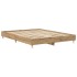 Estructura de cama sin colchón roble artesanal 140x200