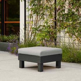 Sillón individual Keter Garden Elements Graphite con cojín gris