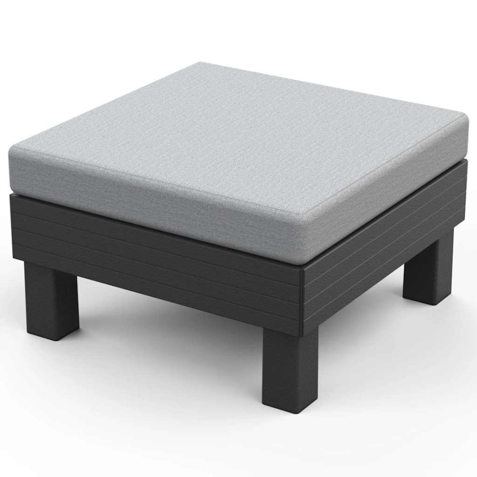 Sillón individual Keter Garden Elements Graphite con cojín gris