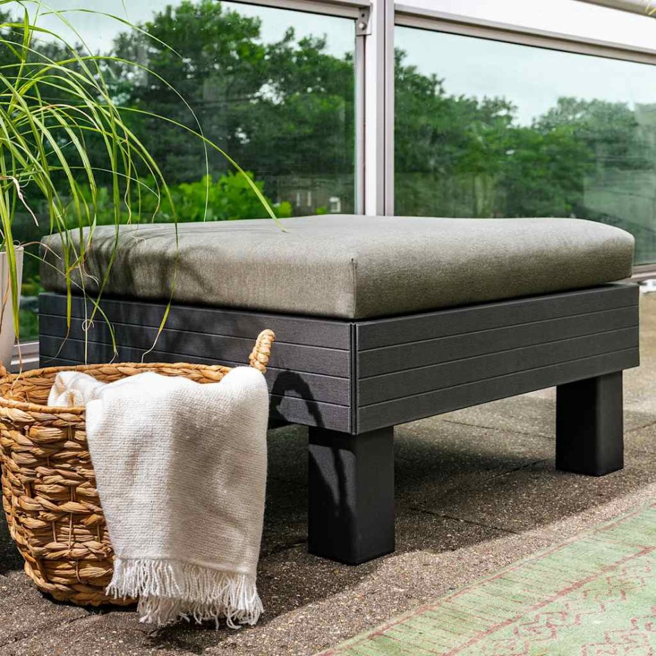 Sillón individual Keter Garden Elements Graphite con cojín gris