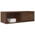 Mueble de TV madera contrachapada roble marrón 80x31x25,5